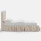 Mina Ruffle Platform Bed - California King