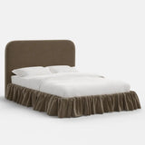Mina Ruffle Platform Bed - California King