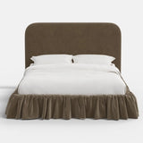Mina Ruffle Platform Bed - California King