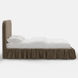 Mina Ruffle Platform Bed - California King
