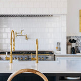 Restoration Wall Mount Pot Filler Faucet