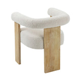 Barrel Boucle Dining Chair