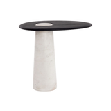 Cora Oak Marble Side Table