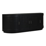 Nicola contemporary media cabinet in black