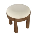 Larea Linen Textured Ottoman