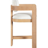 Sacha Linen Textured Counter Stool