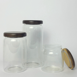 Glass Canister with Wood Lid - 3 Sizes