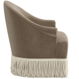 Cecile Fringe Swivel Chair