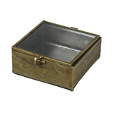 Aria Embossed Square Brass Box