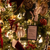 Ribbed Ornament - Gold and White
