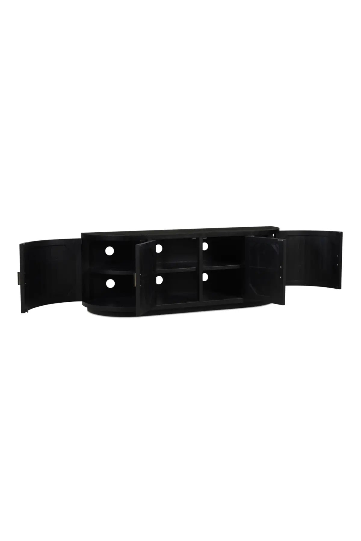 Nicola media cabinet in black