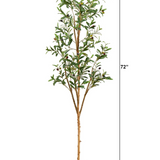 6' Artificial Olive Tree with Natural Trunk