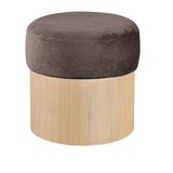 Nimes Velour Fur Ottoman