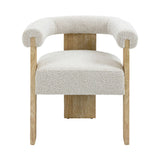 Barrel Boucle Dining Chair