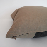 Raquel Plaid Pillow - Beige + Black - 18"x18"