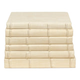 Justin Ecru Linen Books - Set of 12