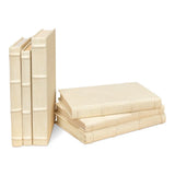 Justin Ecru Linen Books - Set of 12