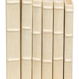 Justin Ecru Linen Books - Set of 12