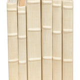 Justin Ecru Linen Books - Set of 12