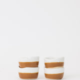 Waylon Pinch Bowl - Brown/White - Set of 4