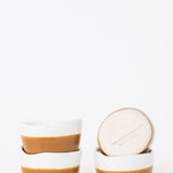Waylon Pinch Bowl - Brown/White - Set of 4