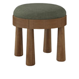 Larea Linen Textured Ottoman