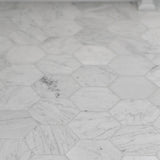 Venatino Carrara 5" Hexagon Tile by Castelli Marble