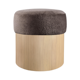 Nimes Velour Fur Ottoman