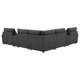 back of Collins Reclining Home Theater Seating sectional