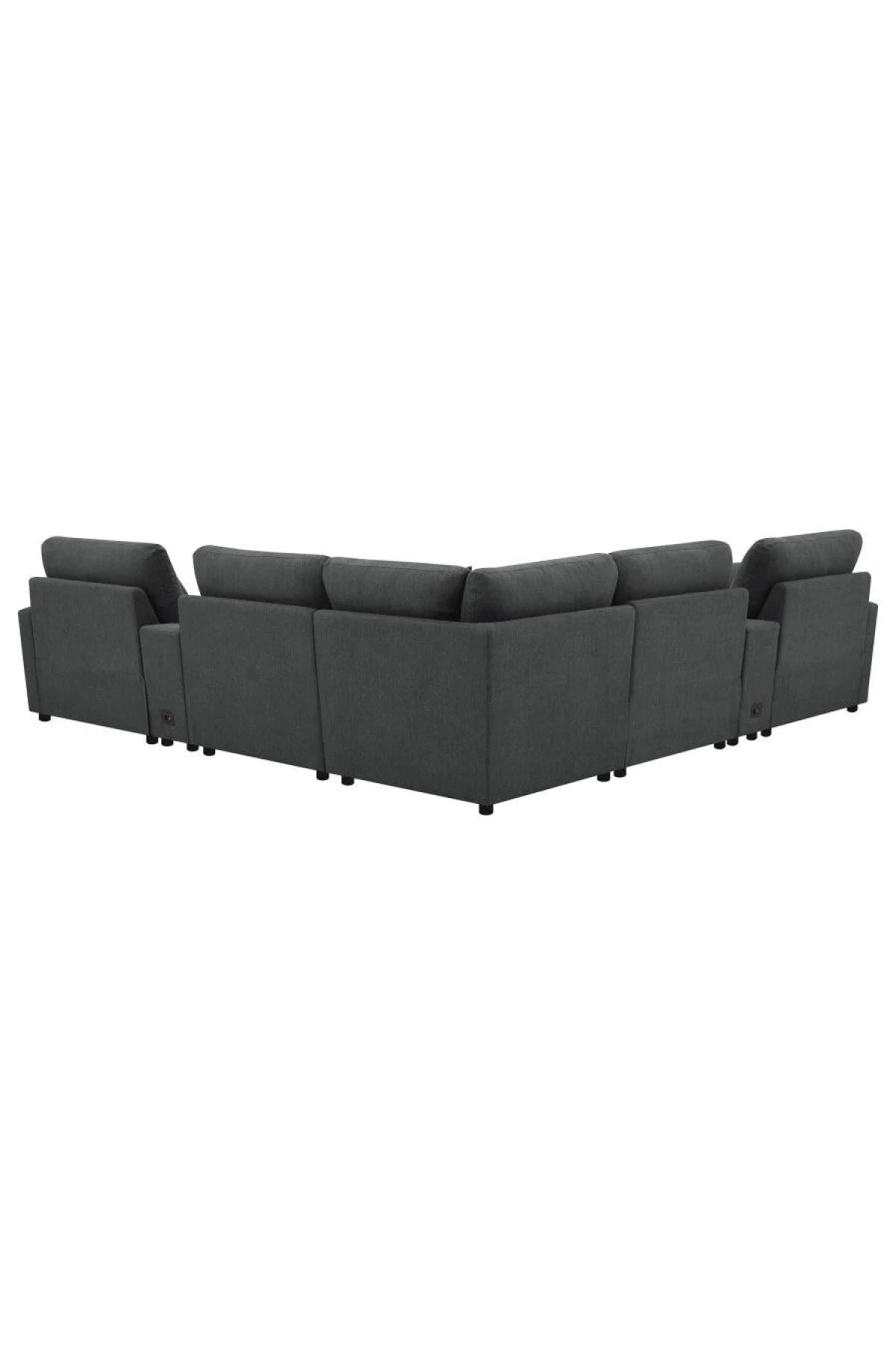 back of Collins Reclining Home Theater Seating sectional