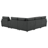 back of Collins Reclining Home Theater Seating sectional