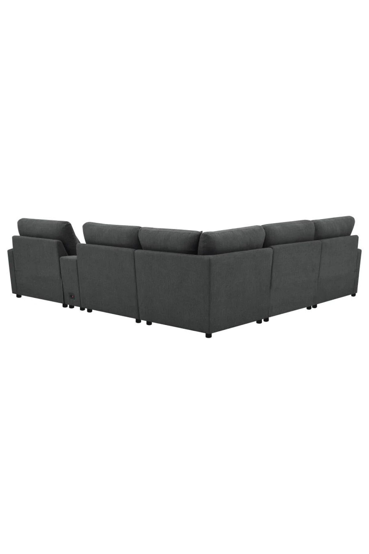 back of Collins Reclining Home Theater Seating sectional