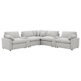 Collins Reclining Home Theater Seating sectional in white