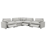 Collins Reclining Home Theater Seating sectional in white