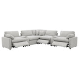 Collins Reclining Home Theater Seating sectional in white