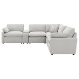 white Collins Reclining Home Theater Seating sectional