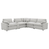Collins Reclining Home Theater Seating setional in white
