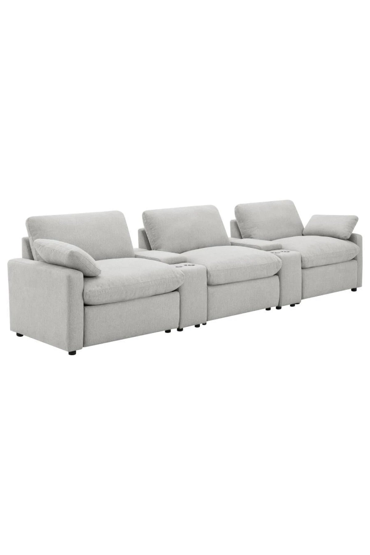 Collins Reclining Home Theater Seating in white