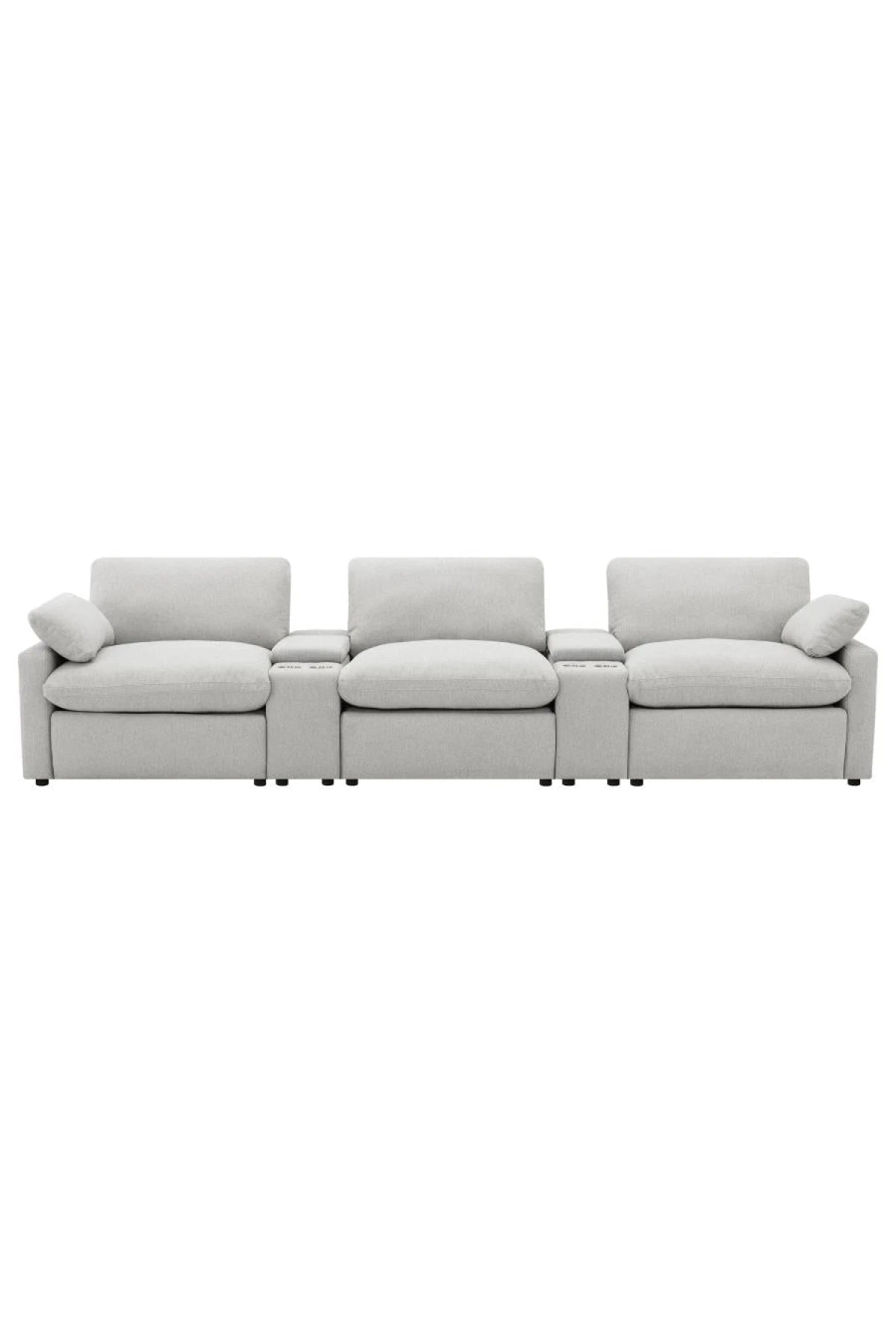 Collins Reclining Home Theater Seating in white