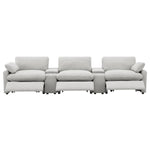 Collins Reclining Home Theater Seating in white reclined