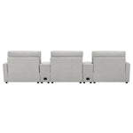 back of Collins Reclining Home Theater Seating in white