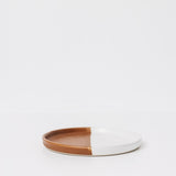 Waylon Appetizer Plate - Brown/White - Set of 6