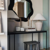 Swirl Round Mirror 40" - Charcoal