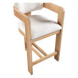 Sacha Linen Textured Counter Stool