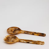 Tawney Tortoiseshell Salad Server Set