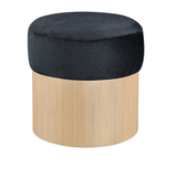 Nimes Velour Fur Ottoman