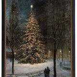 Vintage Christmas Tree Oil Painting