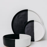 Dawson Dinner Plate - Matte Black/White - Set of 6