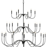Tirrell Large Black candle style chandelier