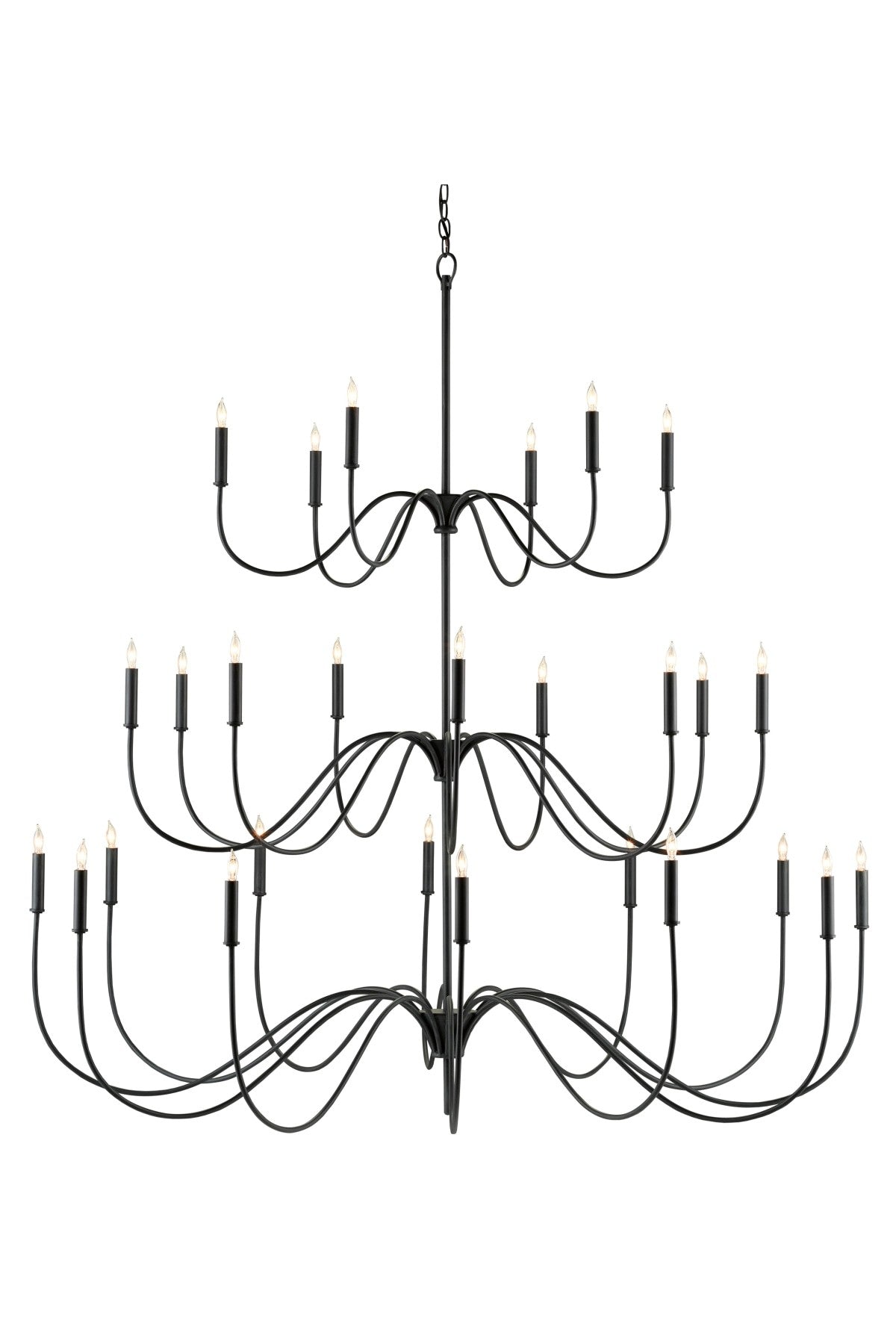 Tirrell Large Black candle style chandelier
